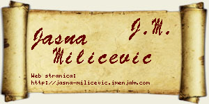 Jasna Milićević vizit kartica